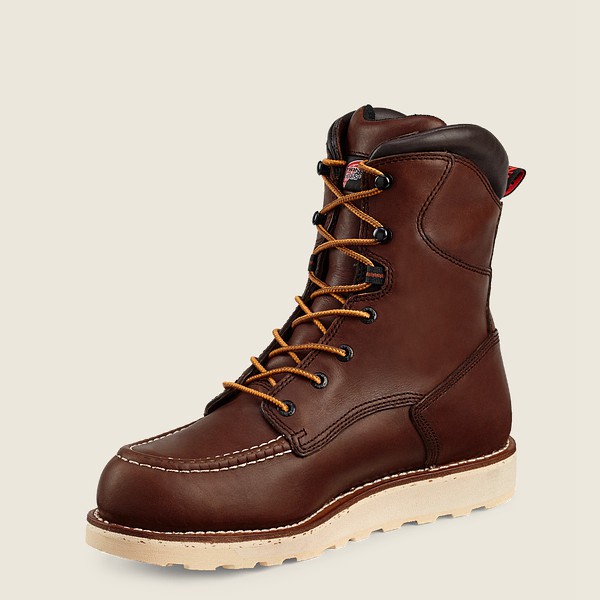 Botas de Trabajo Red Wing Hombre Vino - Traction Tred - 8-Inch Waterproof Soft Toe - 967-ZAFPRL